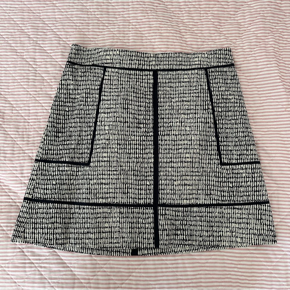 Ann Taylor Black and White Mini Skirt
